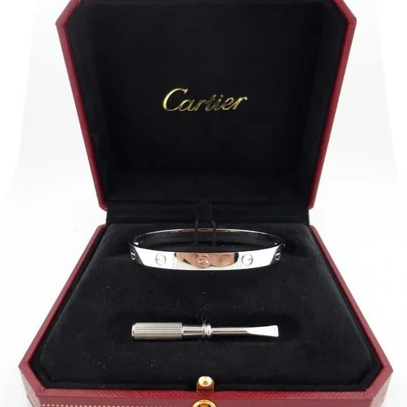 Cartier Love Bracelet Bangle in 18k White Gold NEW STYLE Screw System - Picture 6 of 6